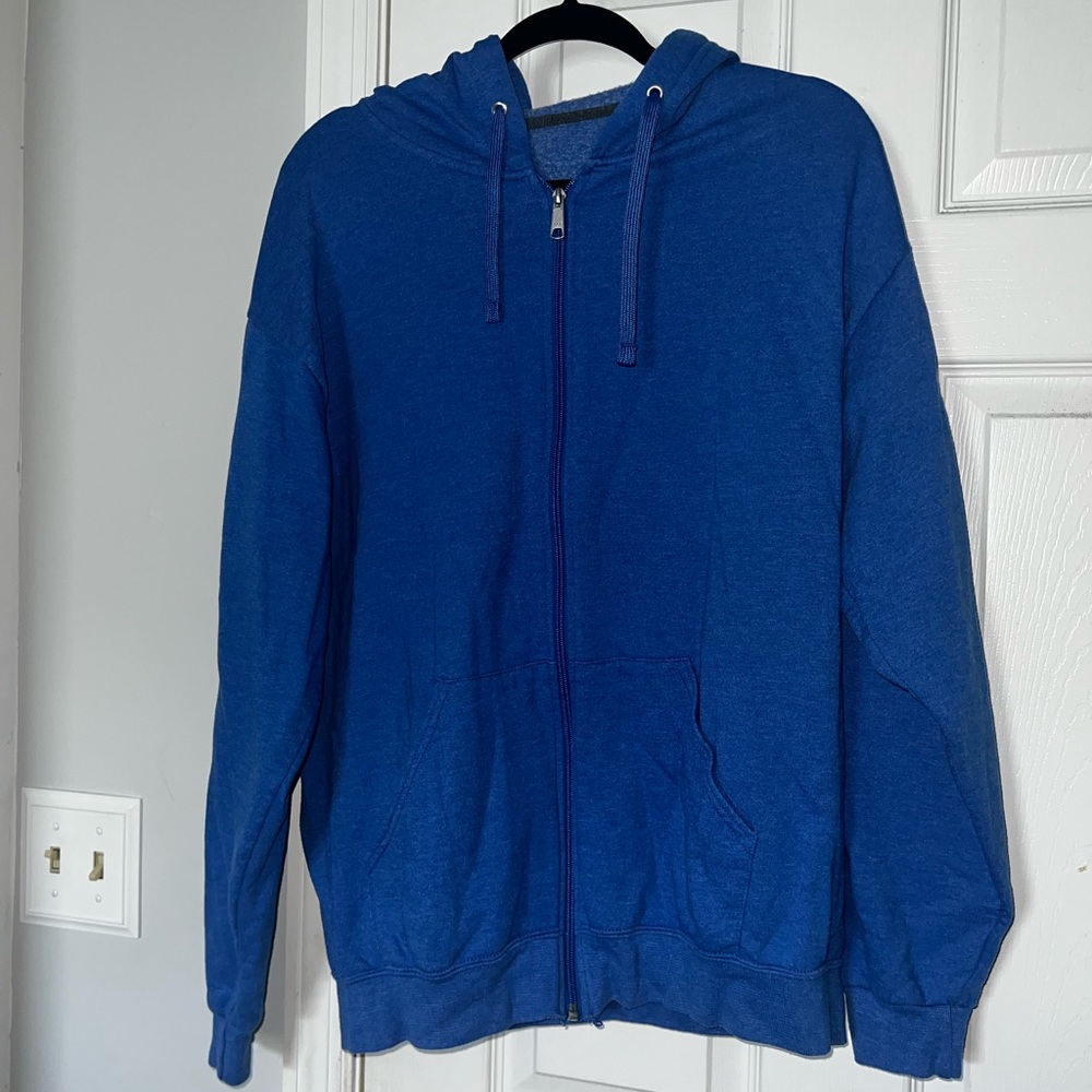Plain blue hoodie